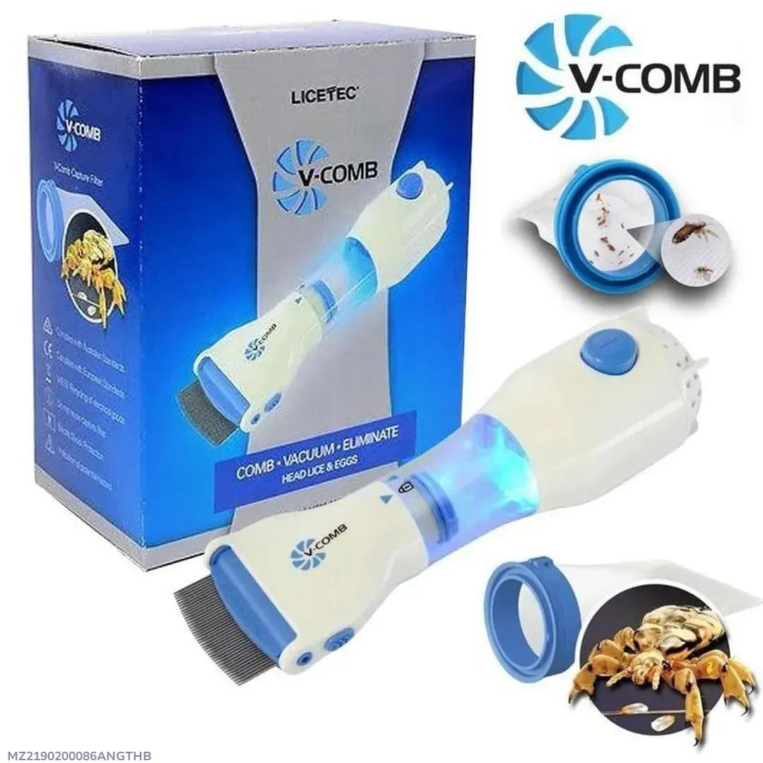 V Comb Anti Lice Electric Hair Comb Portable Travel Friendly