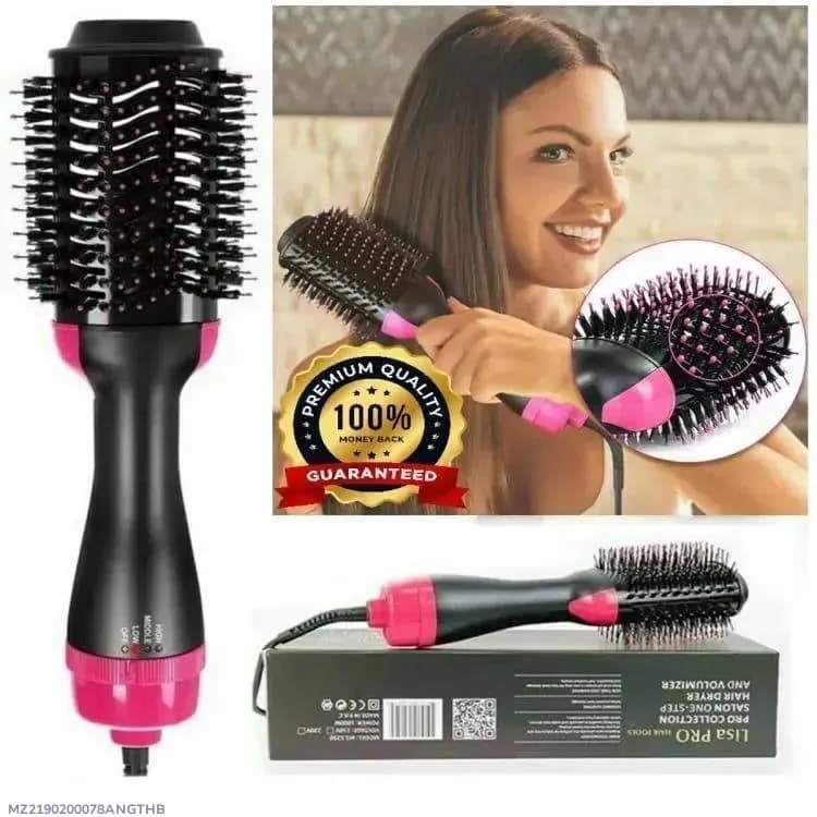 Fast Hair Dryer Brush with Ceramic Coating & LED Control