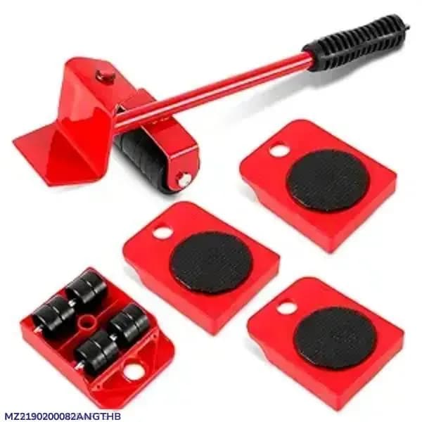 Heavy Duty Furniture Mover Tool Set Red Metal