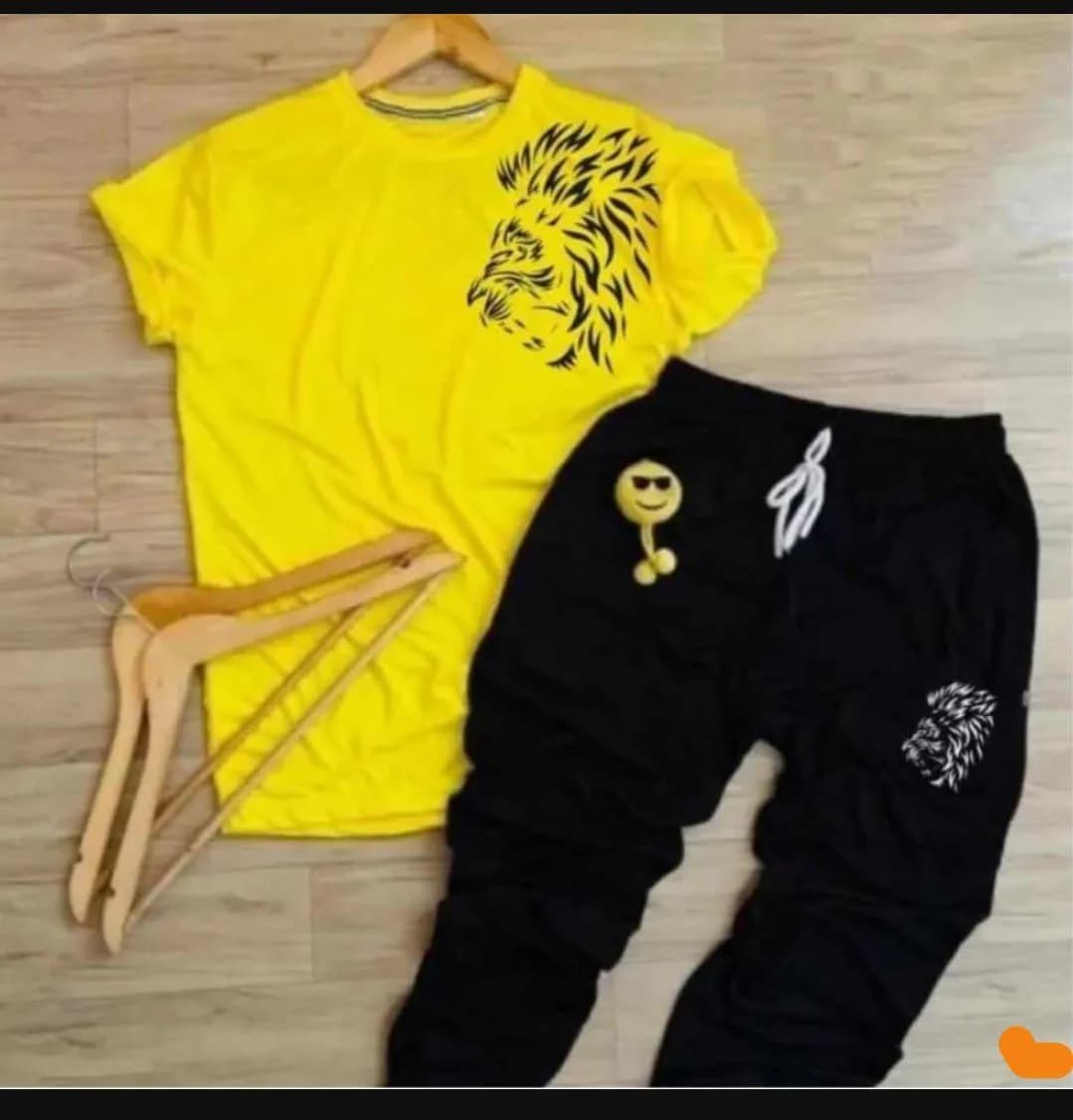 2 Pcs Men's Polyester Printed Track Suit
