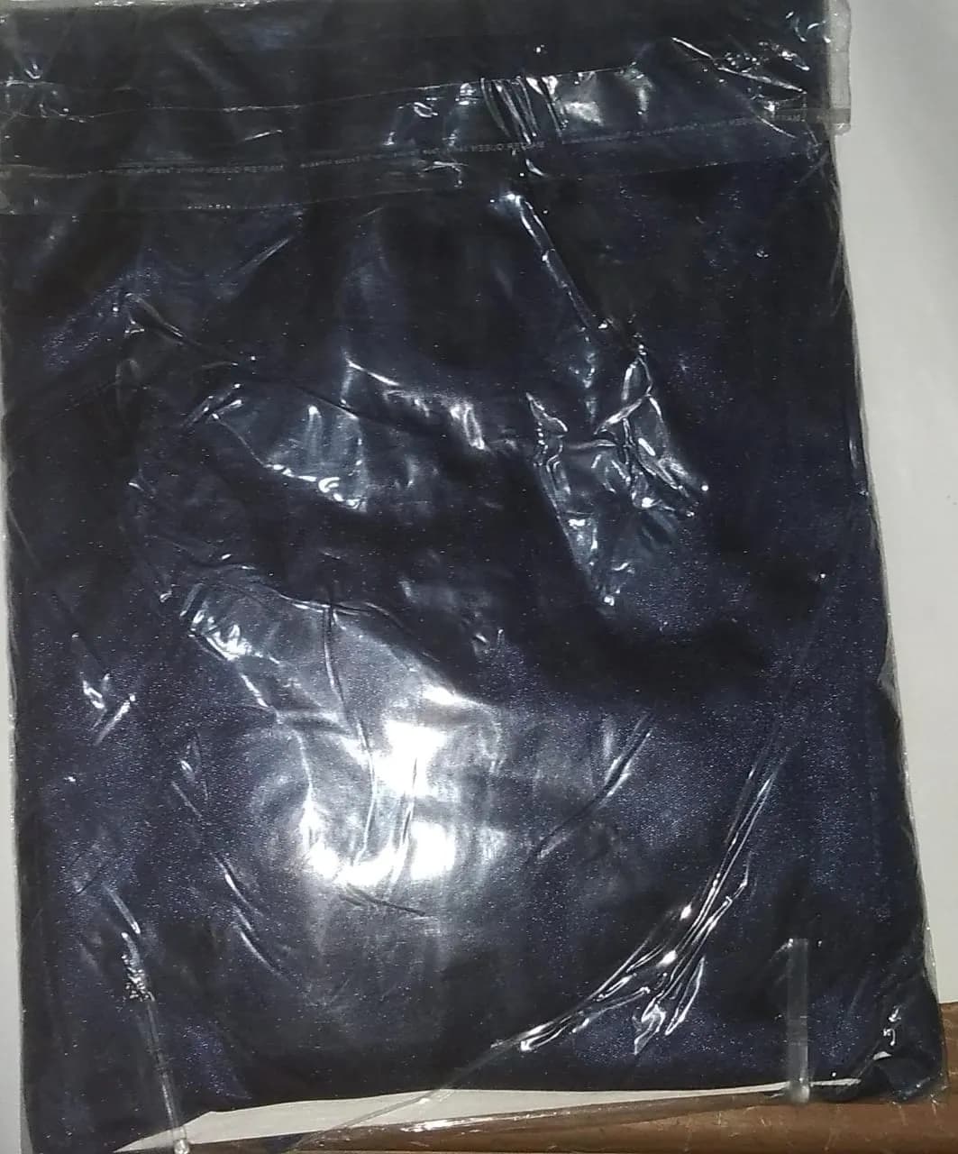 Blue Silk V-Neck Nighty Set 6 Pcs Women