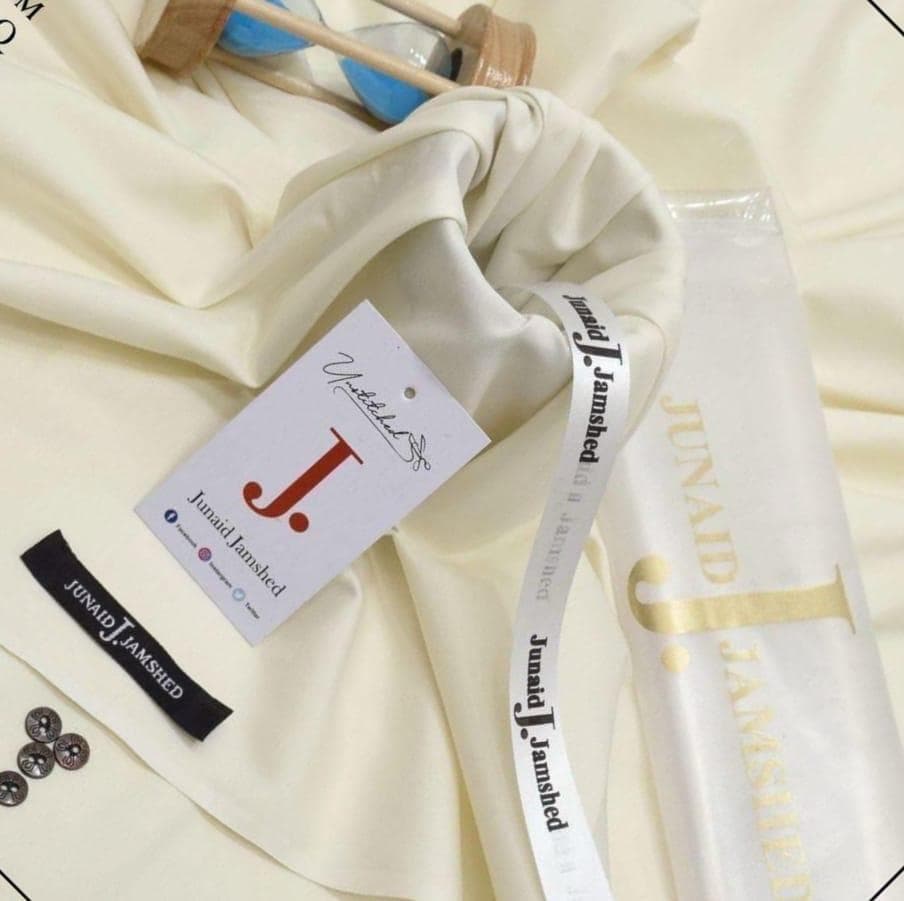 Men's Unstitched Wash & Wear Suit Cream Off White