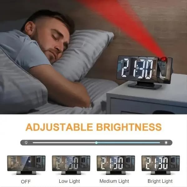 LED Alarm Clock Projector