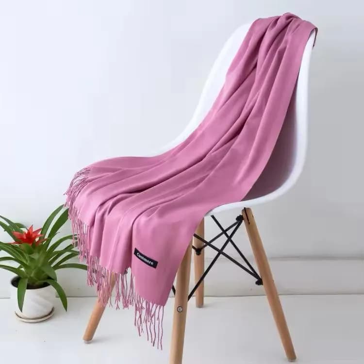 Winter Wool Shawl Green Cashmere Blend