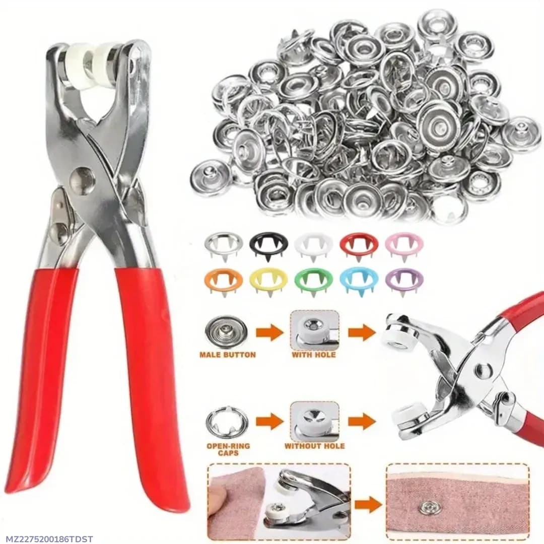 Tich Button Machine with 50 Free Buttons for Tailors & DIY Sewing