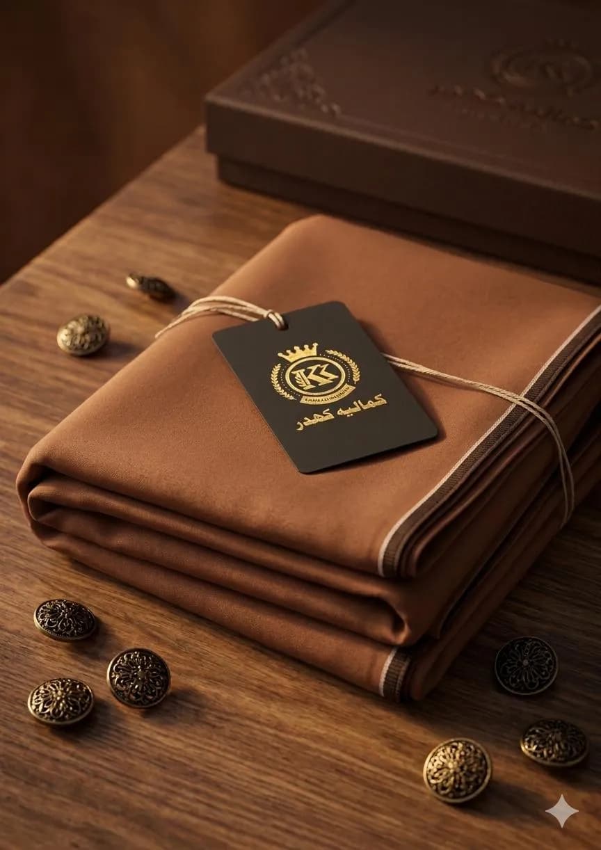 Men Khaddar Plain Brown Suit Summer Wear