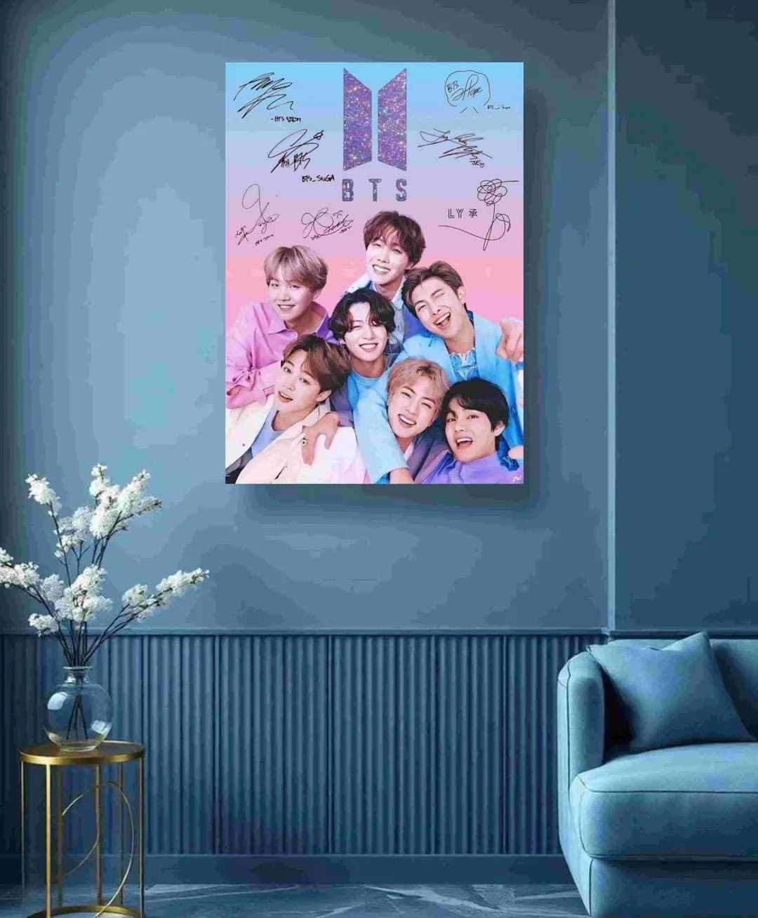 11x16 Inch BTS Photo Wall Art Tile Set
