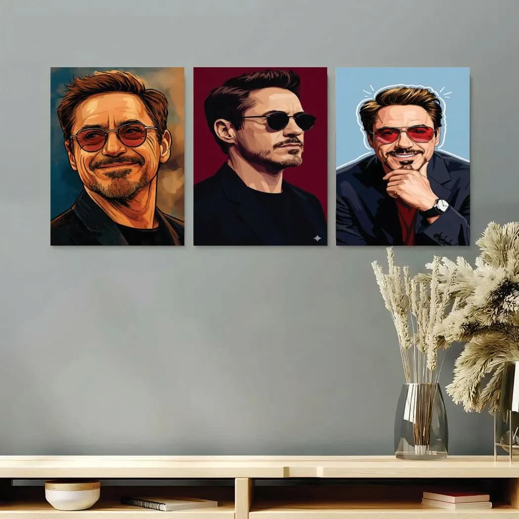 Avengers Wall Art Set 3 Pcs Multicolor 8x11 MDF