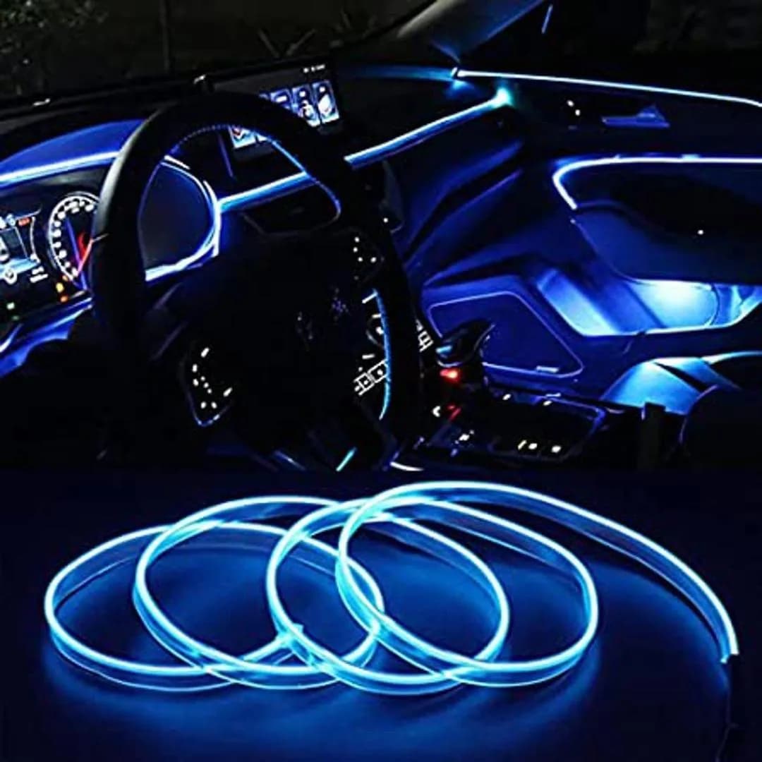 Ice Blue Neon Light 2m El Wire for Car Dashboard