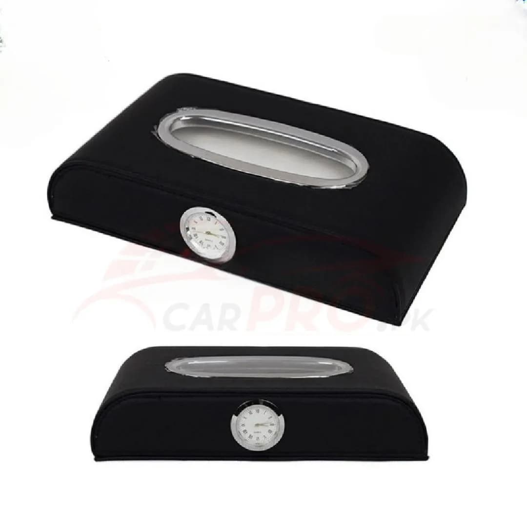 Tissue Box with Watch for Car Home Office