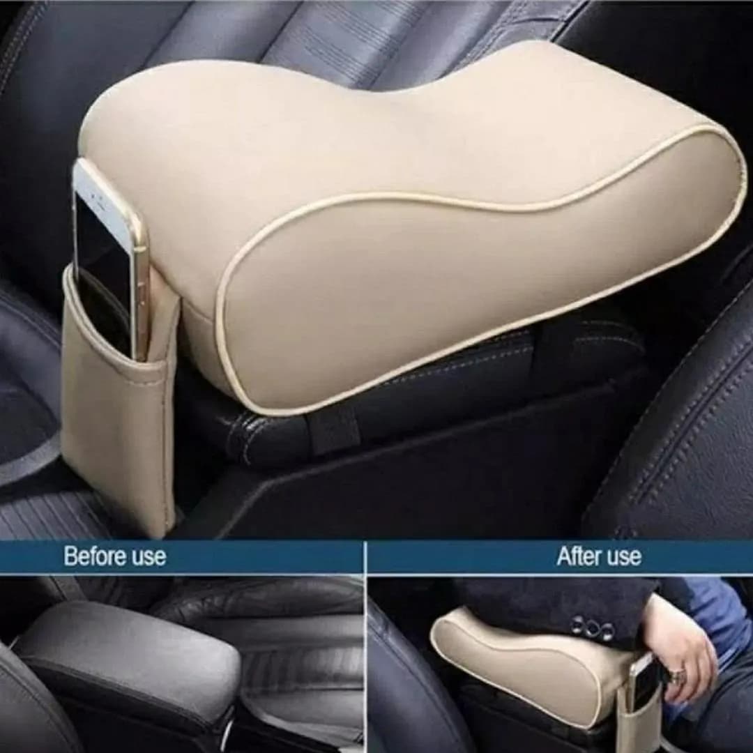 Universal Car Arm Rest Cushion Beige