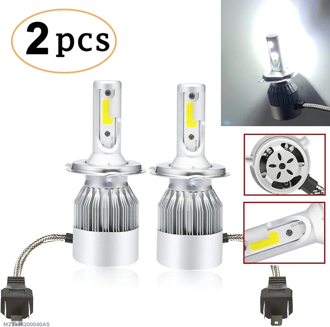 2pcs New C6 H4 LED Headlight Bulbs