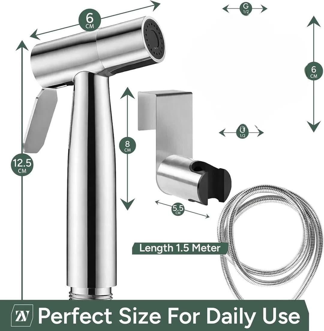 Muslim Shower Faucet Stainless Steel Silver 12"