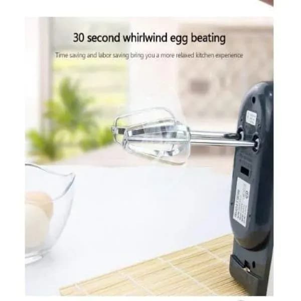 Portable Rechargeable Electric Hand Blender 7 Speeds White 12x13"
