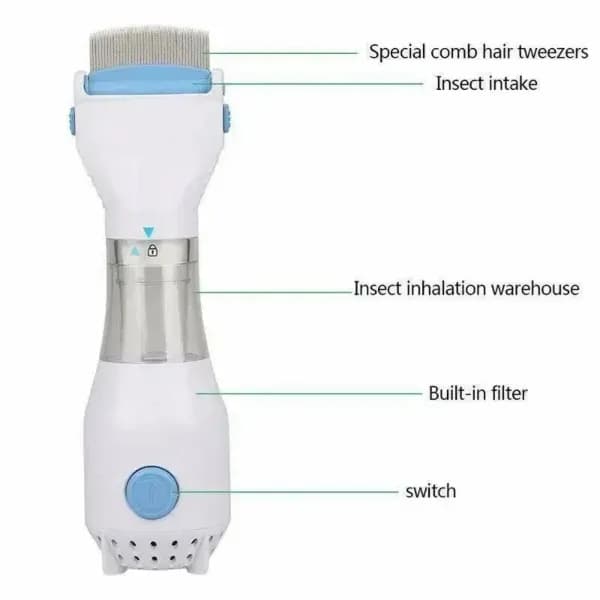 Anti-Bacterial Electric Hair Comb for Lice Removal