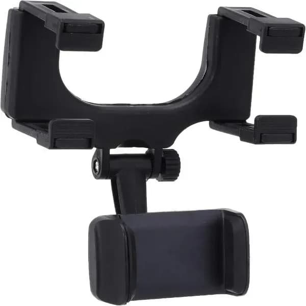 Universal Car Rear View Mirror Mount Black 360° Phone Holder