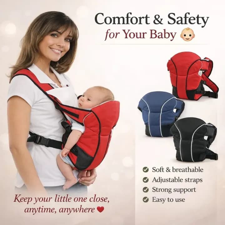 Adjustable Cotton Baby Belt Carrier Red Blue Black 3M