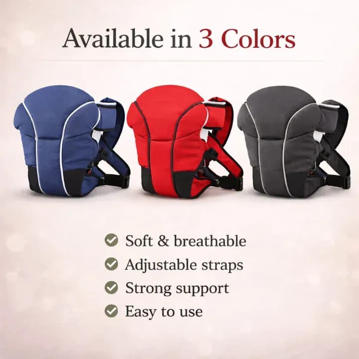 Adjustable Cotton Baby Belt Carrier Red Blue Black 3M