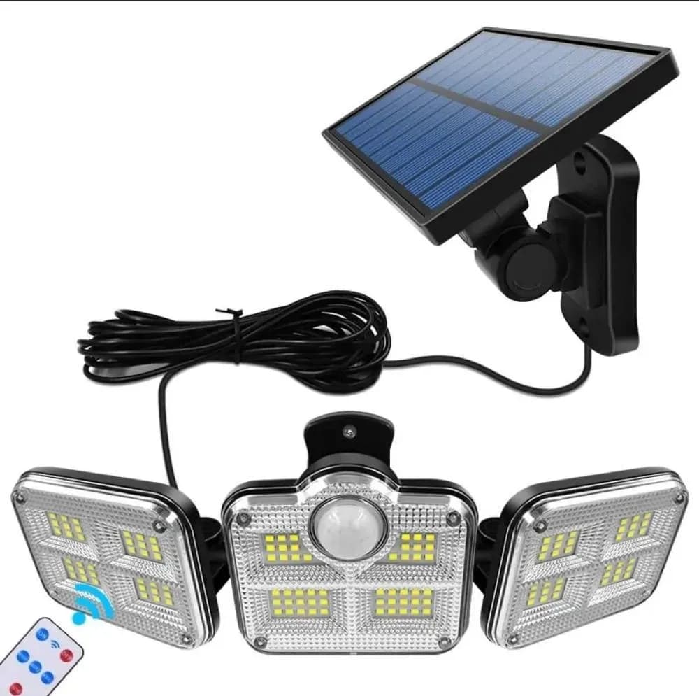 Solar-powered motion sensor LED light with waterproof 2400mAh