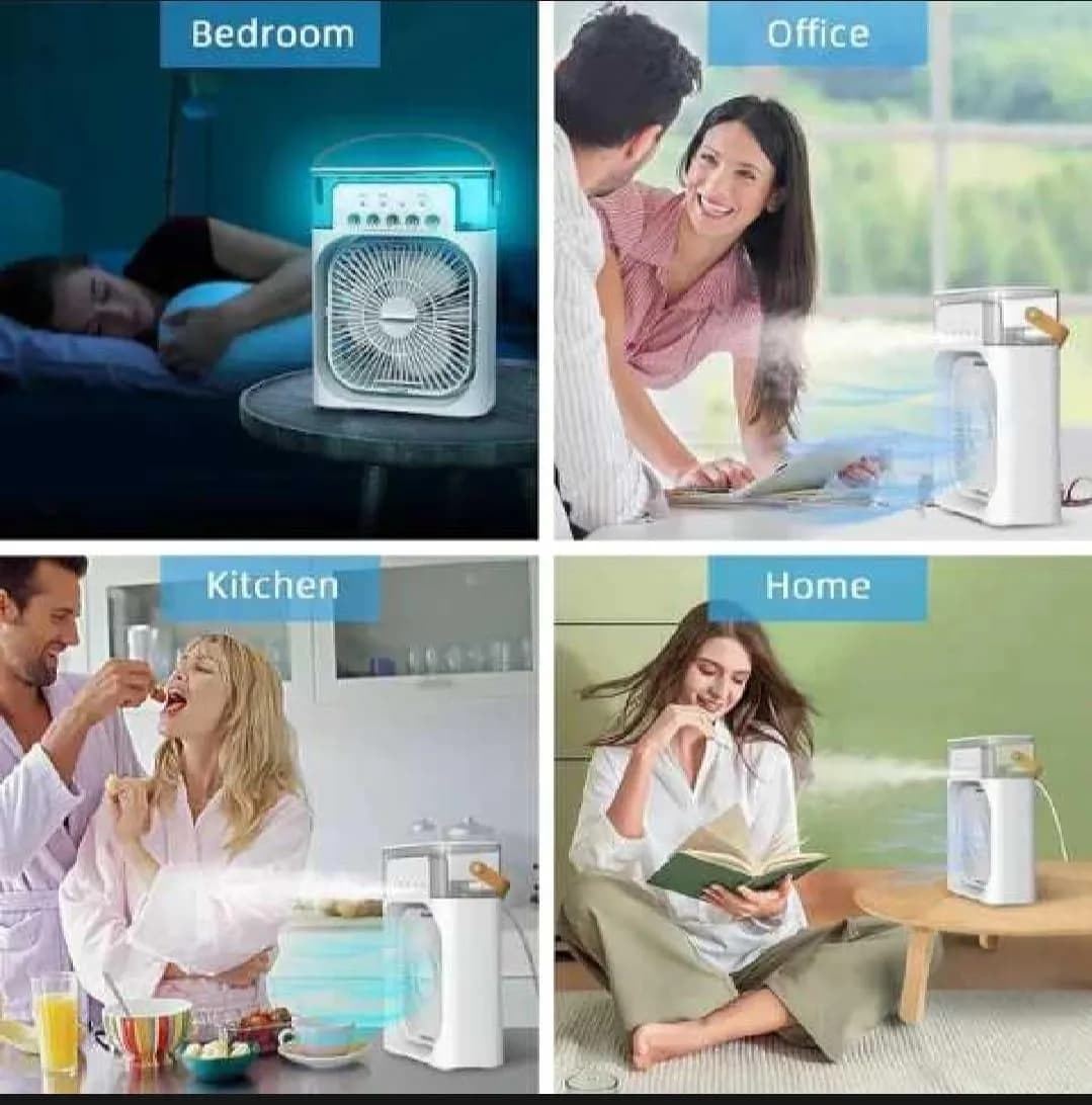 White Desk Fan 3 Speed Waterproof 200mAh