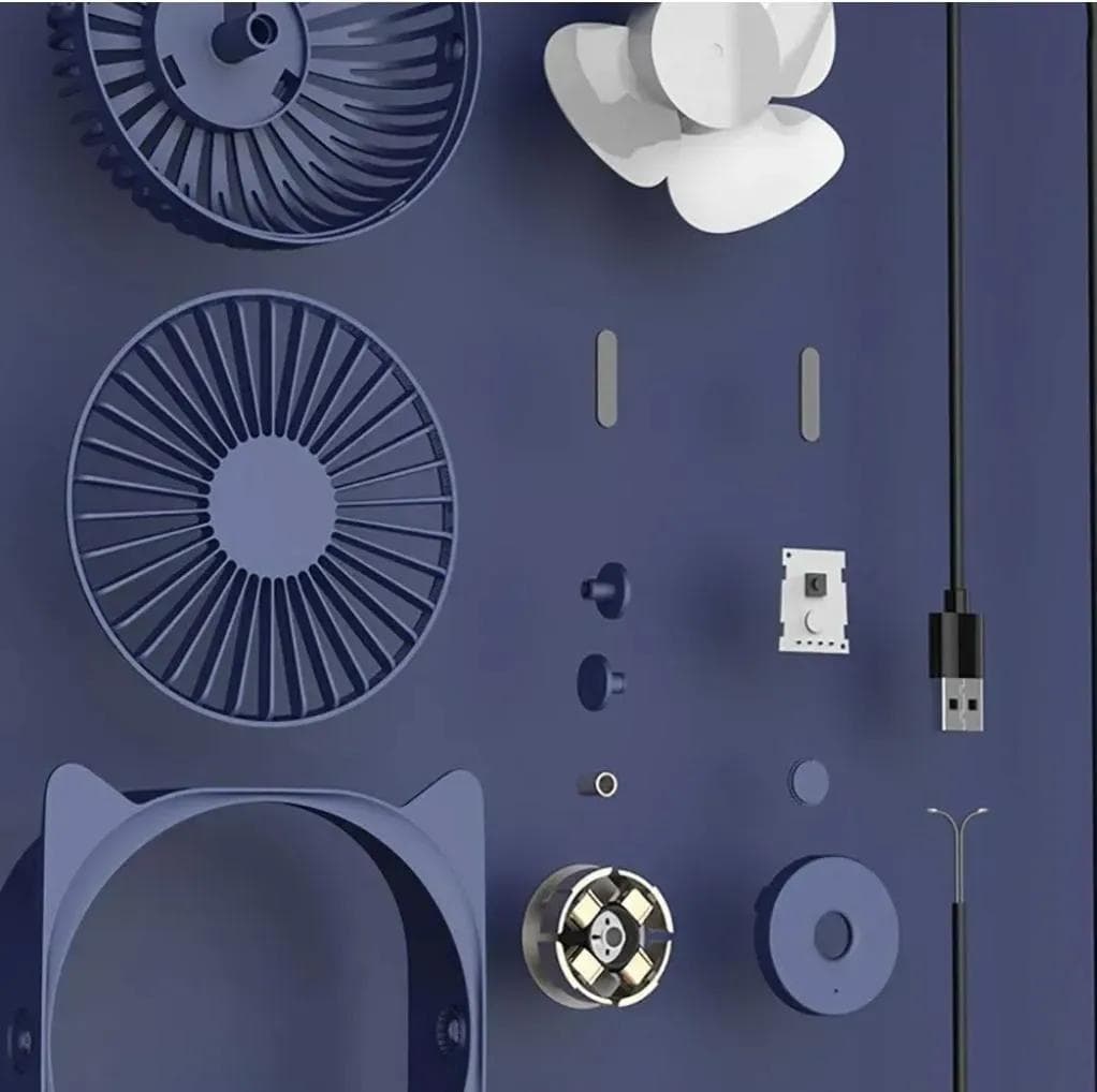 Green Cat Design Portable Fan for Home Office