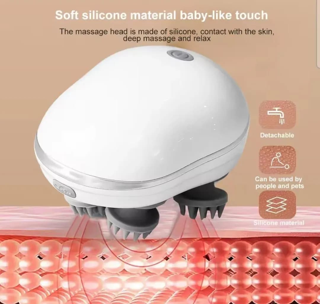 Mini Scalp Massager with Silicone Head 30°C Heat