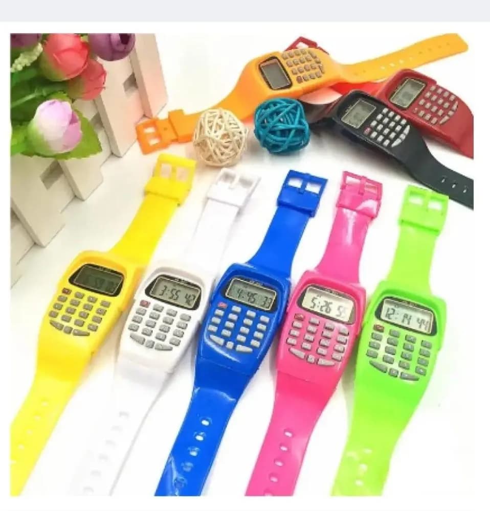Digital Timer Watch for Boys 6" Multicolor Rubber