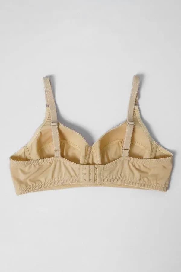 Beige Cotton Full Cup Bra Non-Padded Sizes 32-42