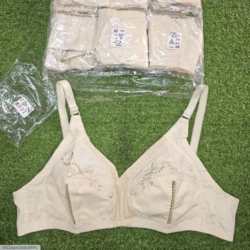 Cotton Embroidered Comfortable And Lightweight Full Cup Bra
