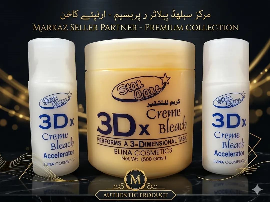 Elina 3Dx Facial Hair Bleach Kit for Brighter Skin