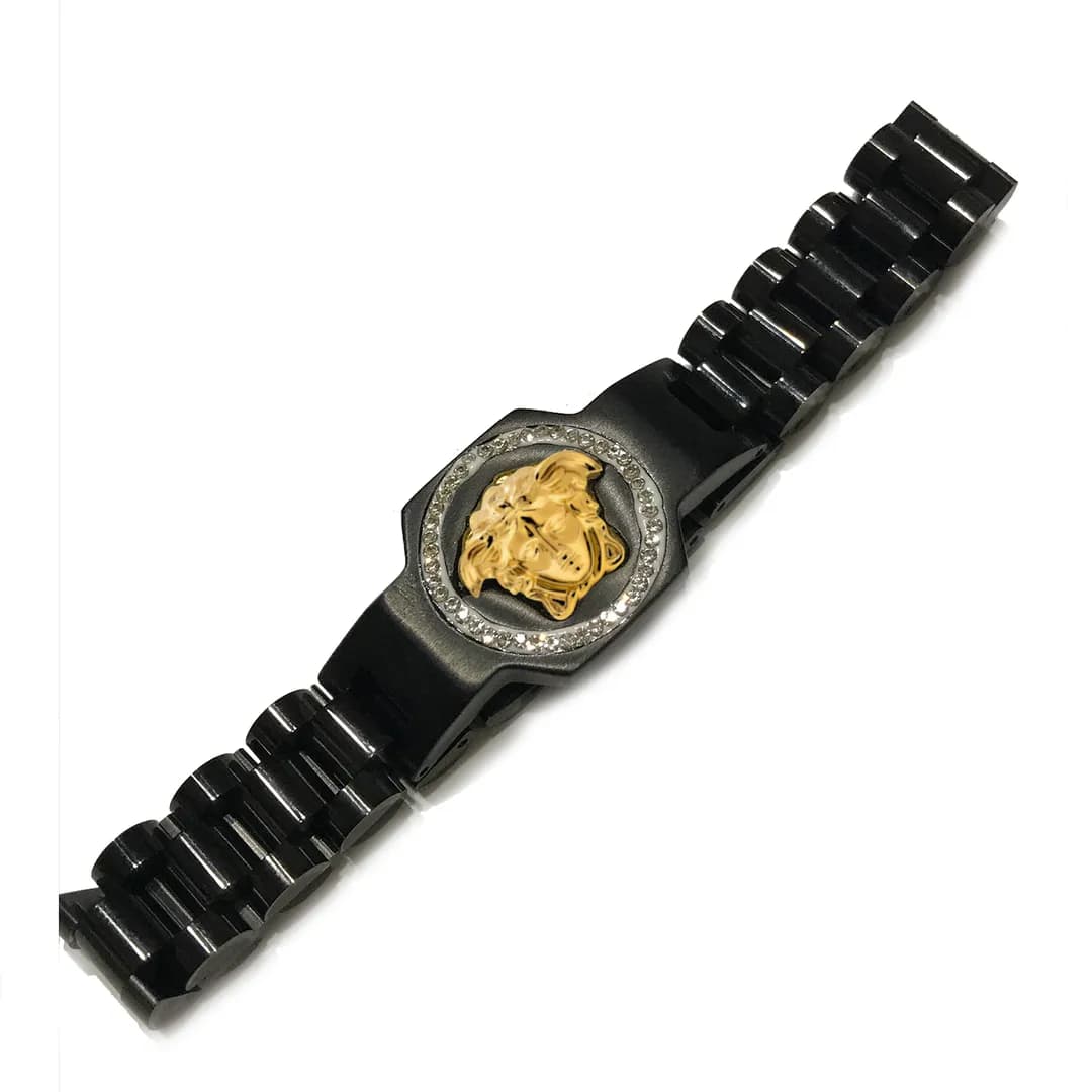 Royal Medusa Gold Bracelet for Men 12" Adjustable
