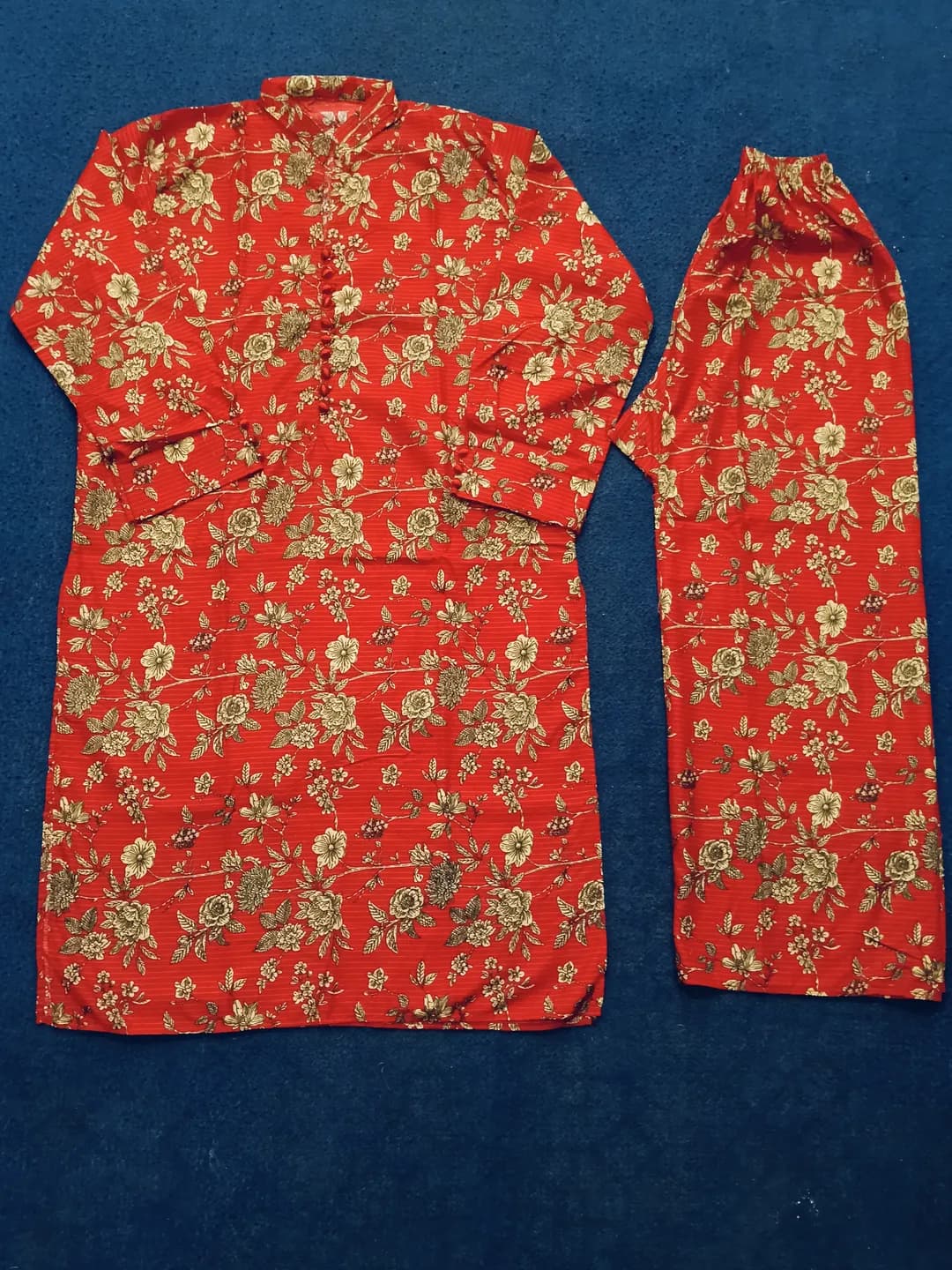 2 Pcs Women's Stitched Cotton Printed Shirt And Trouser