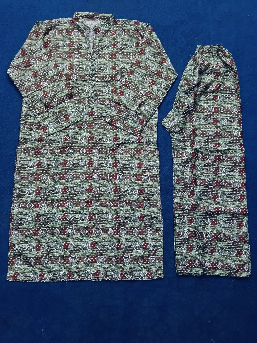 2 Pcs Women's Stitched Cotton Printed Shirt And Trouser