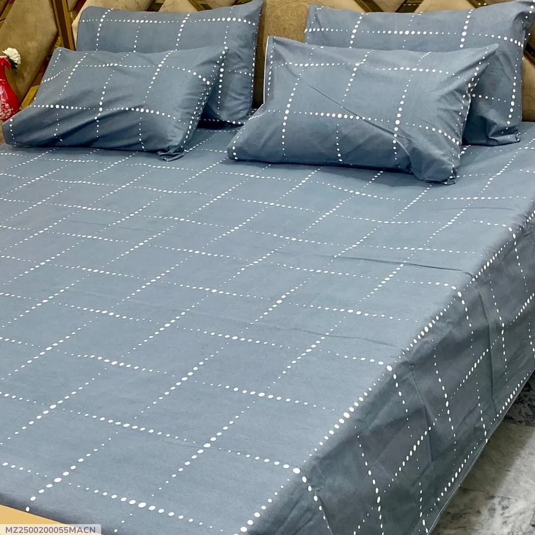 5 Pcs Cotton Printed Double Bedsheet