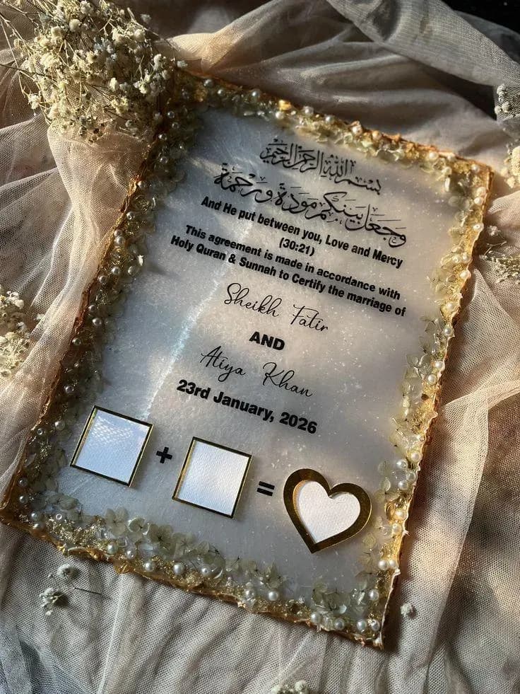 Wedding Frame with Heart Design for Baby Tally 2025