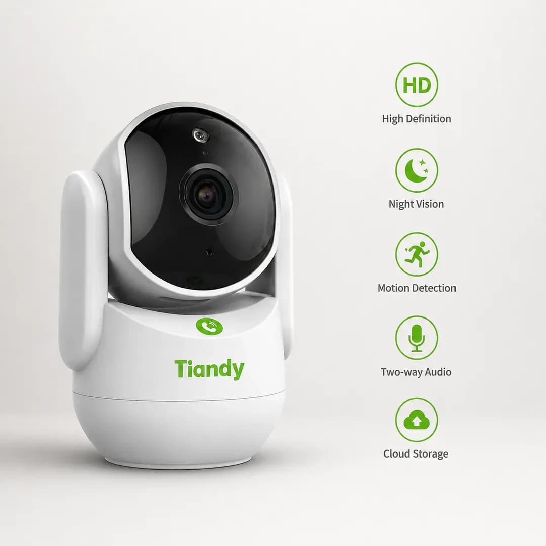 Tiandy 360 View Smart Security Camera White