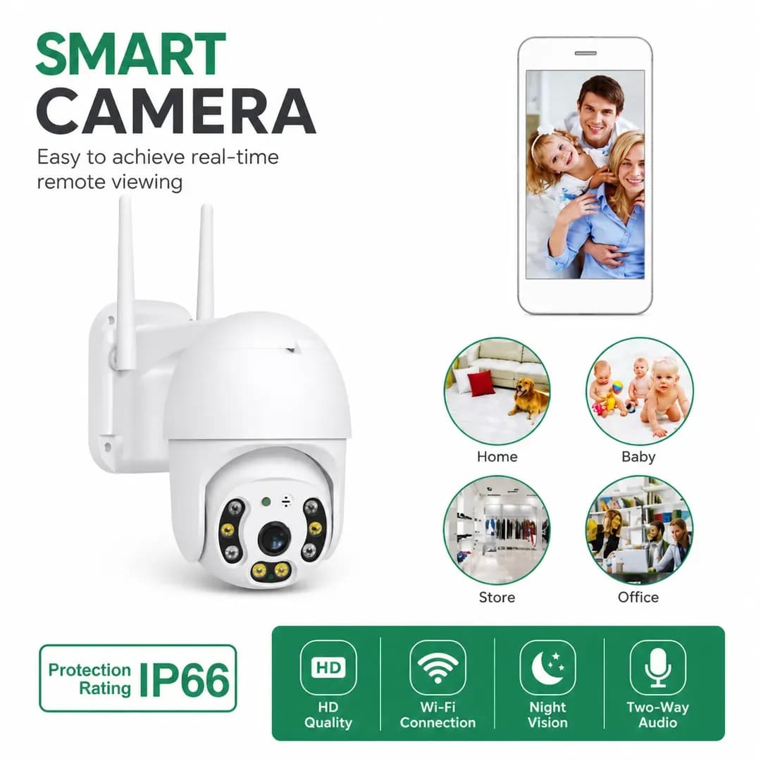 Q8 Smart PTZ Camera IP66 White 360 View