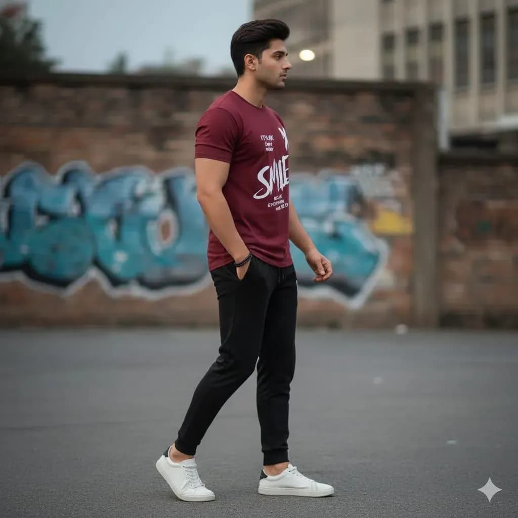 2 Pcs Men's Dri Fit Printed Track Suit