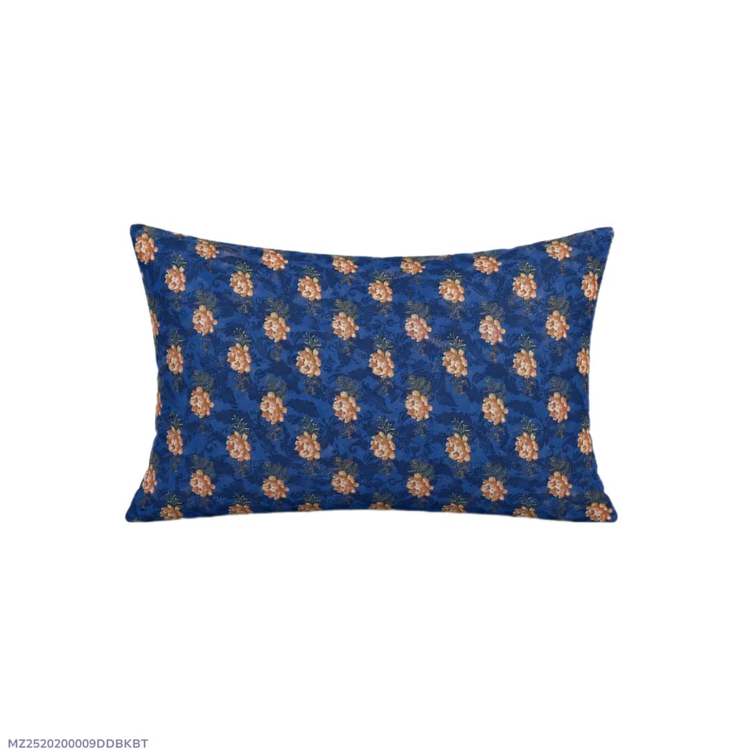 Blue Printed Cotton Pillow Covers 28x18" 2 Pcs