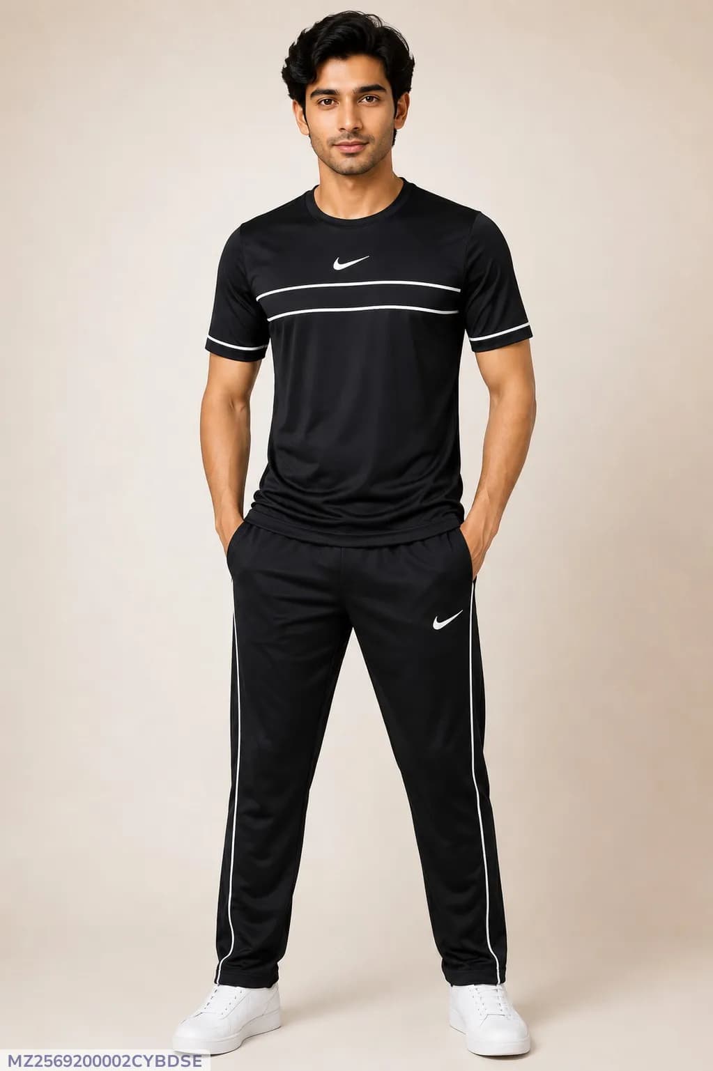 2 Pcs Men's Fleece Plain Track Suit