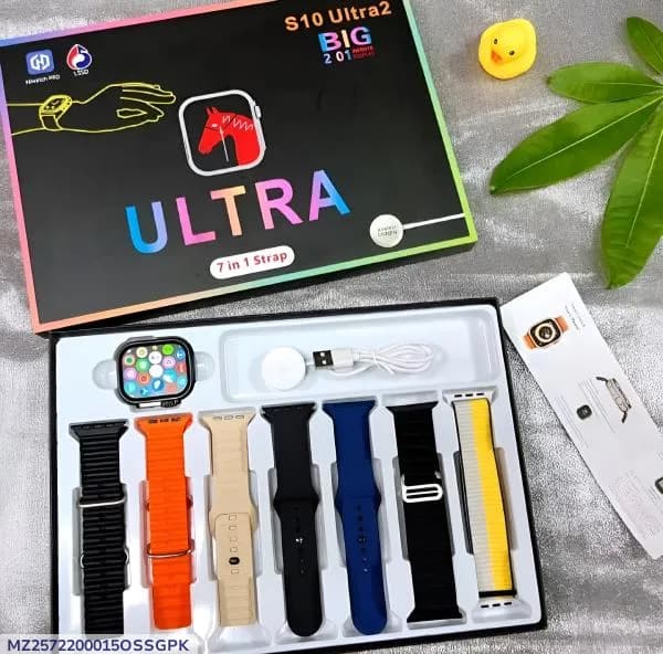 S10 Ultra Smart Watch Titanium Black Orange Blue