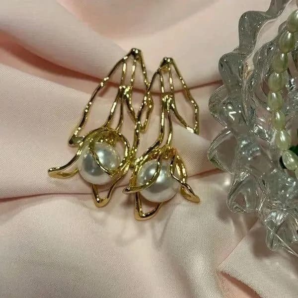 Best Friend Design Gold Plated Artificial Stones Earrings
