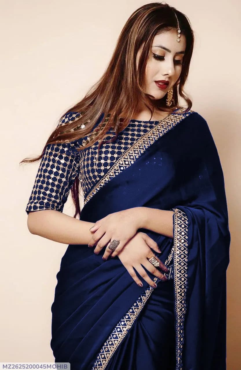 2 Pcs Women's Stitched Shamoz Silk Embroidered Maxi Suit