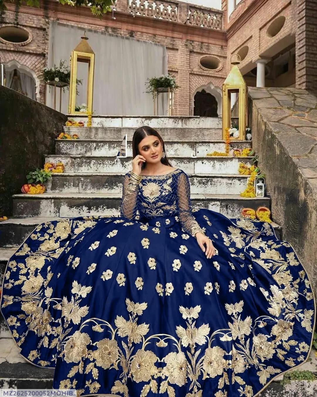 2 Pcs Women's Stitched Shamoz Silk Embroidered Maxi Suit
