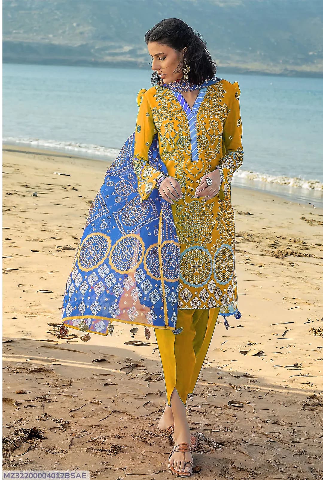 3 Pcs Women's Unstitched Printed Suit Shirt Fabric
