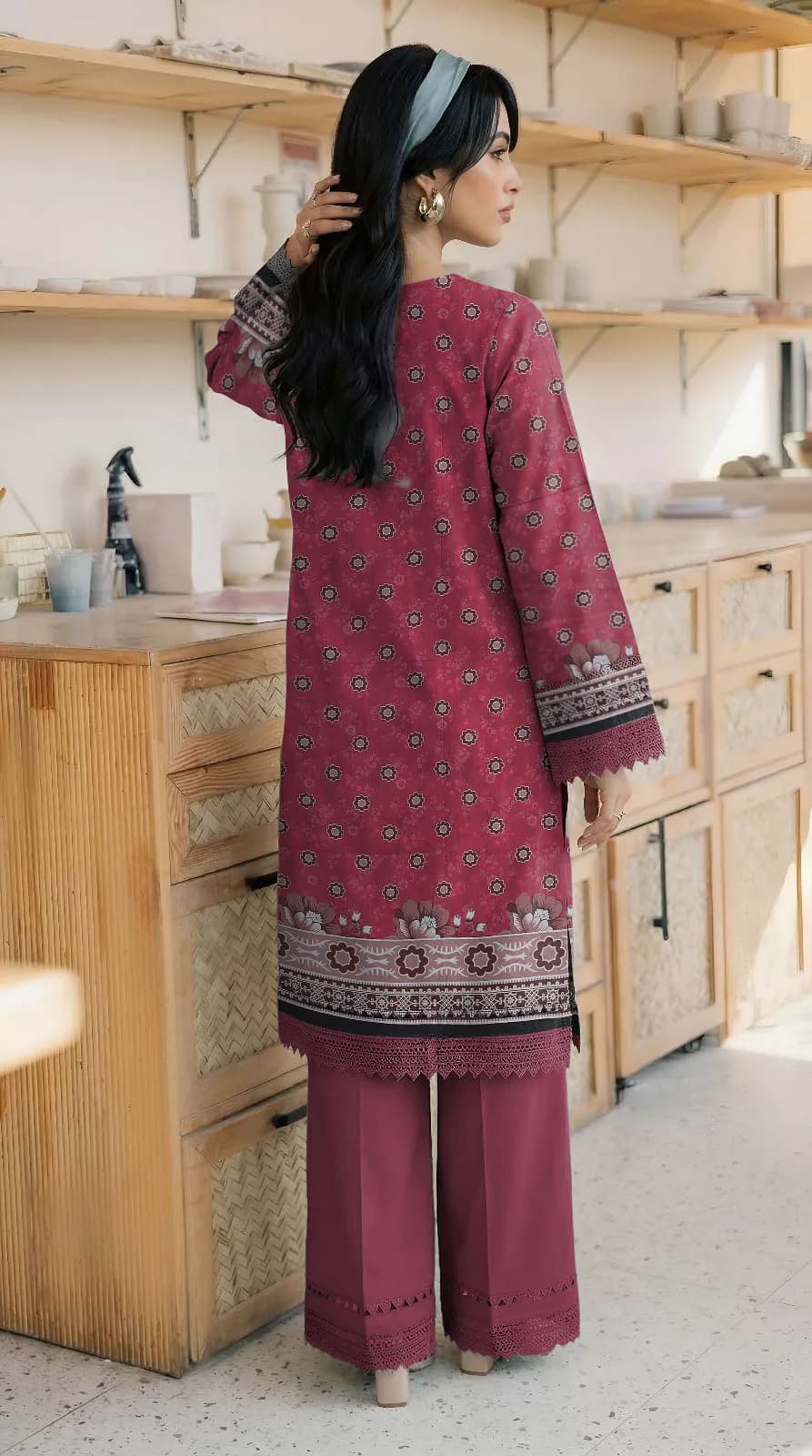 2 Pcs Women's Unstitched Embroidered Suit