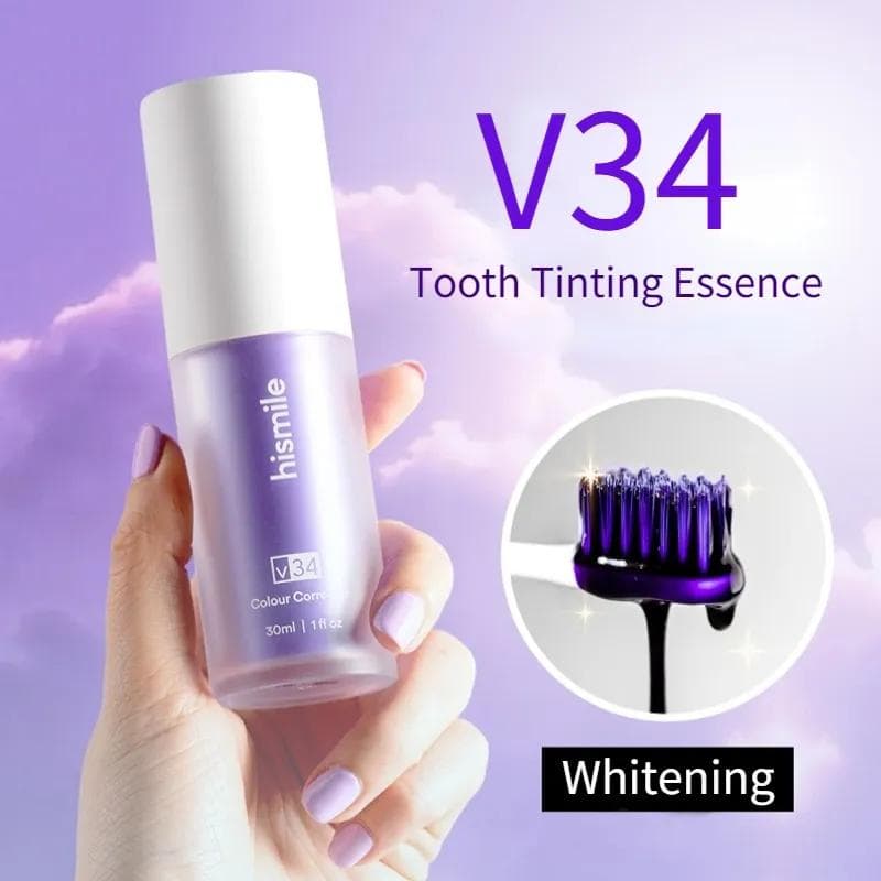 V34 Tooth Tinting Essence 30ml Purple Gel Whitening