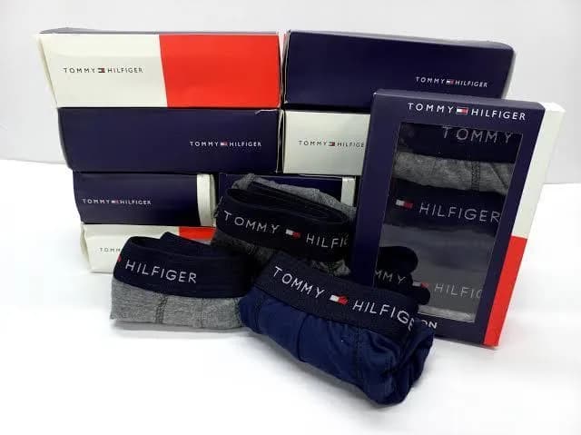 Tommy Hilfiger Cotton Boxers 3-Pack Beige Grey Blue