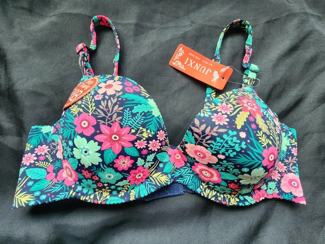 Floral Printed Padded Bra Cup Size for Women