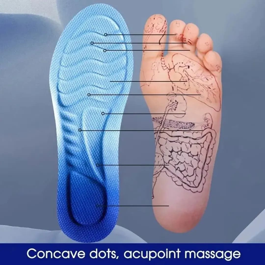 4D Nano Antibacterial PU Leather Insoles Black